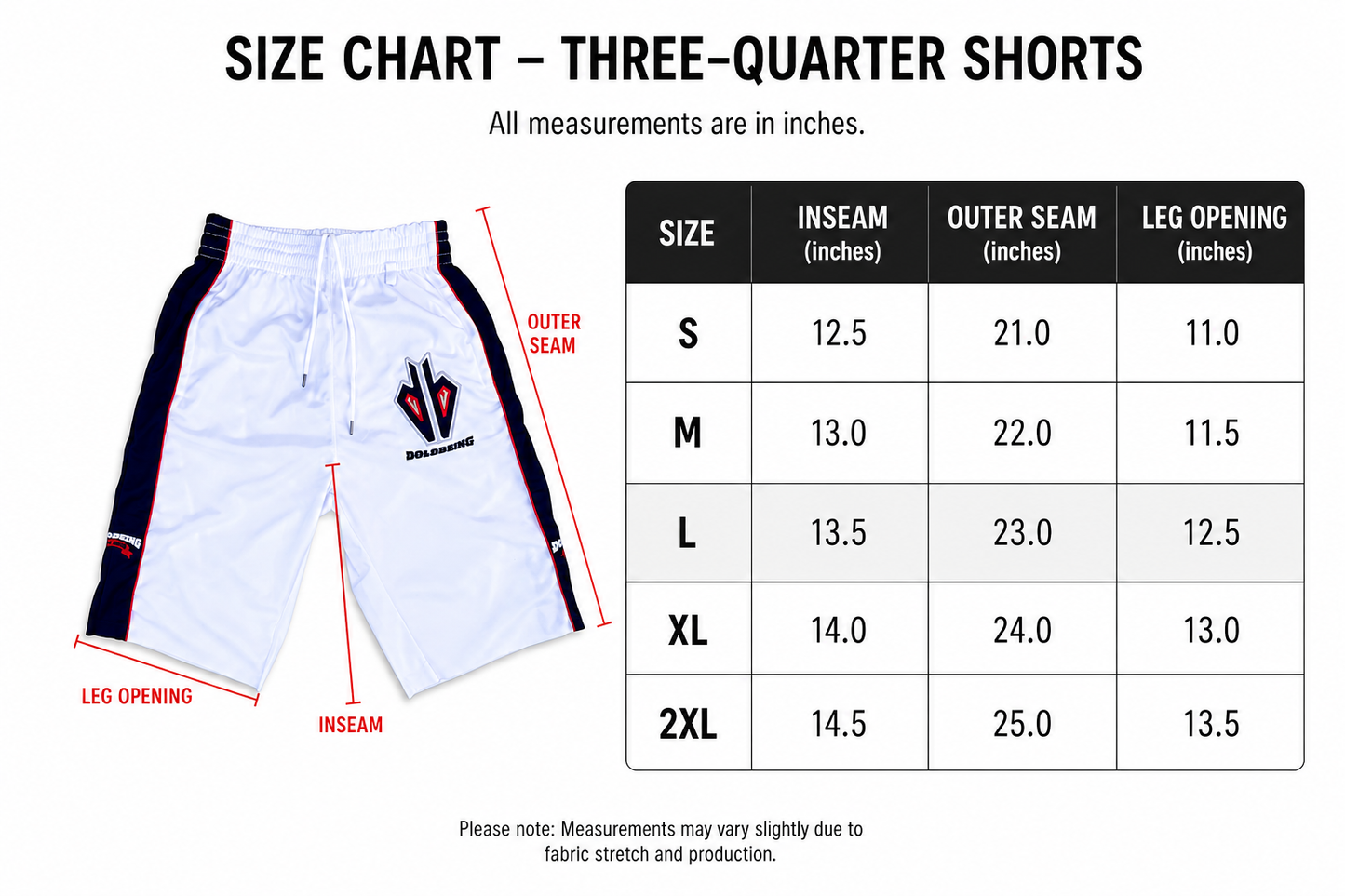 “Home Team” 3/4 Shorts