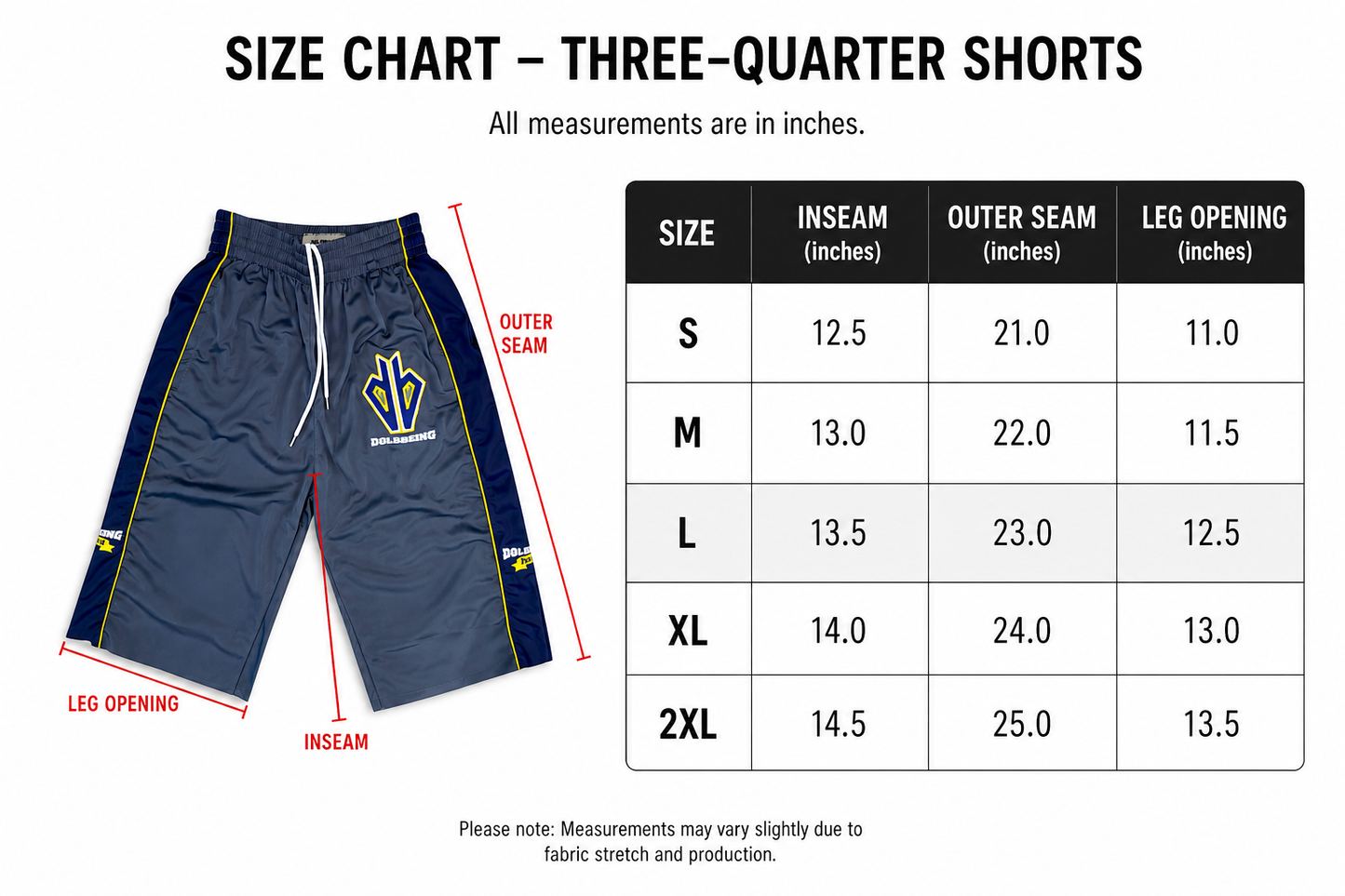 “Home Team” 3/4 Shorts